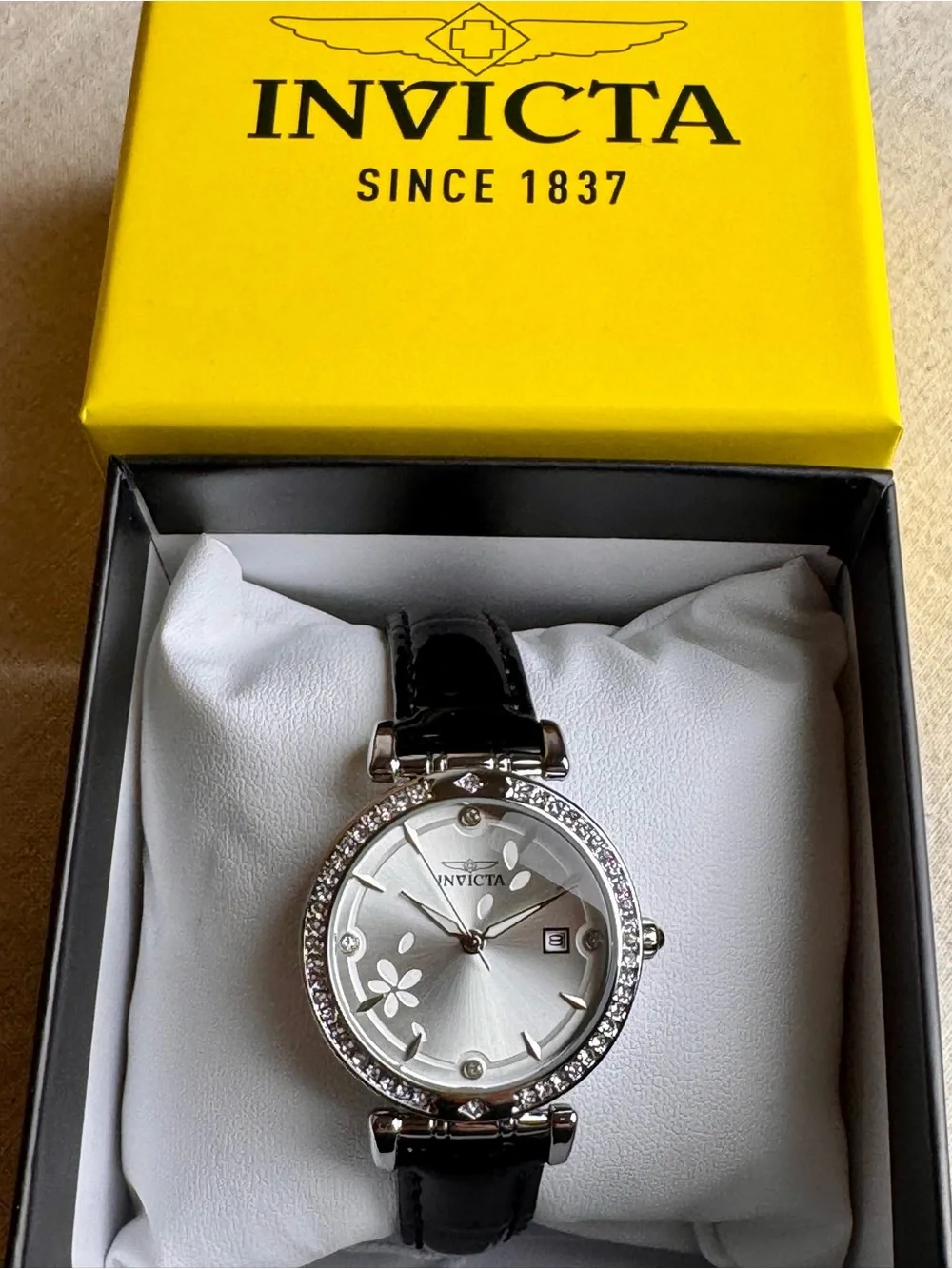 Invicta Celestial Silver-tone/Crystal Accent 33mm Quartz Watch NWT